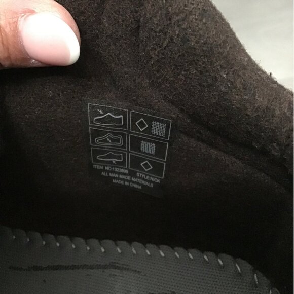 KHOMBU MENS BROWN ALMOND TOE SNEAKER SYNTHETIC BOOTS SIZE 11 - Picture 6 of 8
